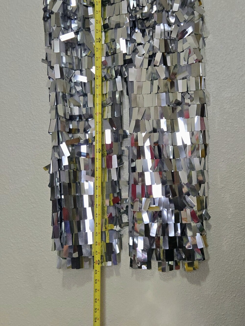 AKIRA Label Val Sequin Pant in Silver - Elastic Waistband - High Raise - Size 1X - Picture 6 of 12